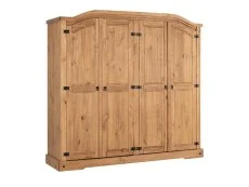 Seconique Seconique Corona Pine 4 Door Wardrobe