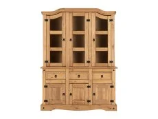 Seconique Seconique Corona Pine and Glass 6 Door 3 Drawer Buffet Hutch