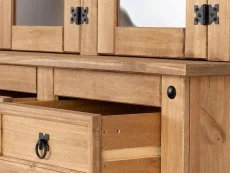 Seconique Seconique Corona Pine and Glass 6 Door 3 Drawer Buffet Hutch