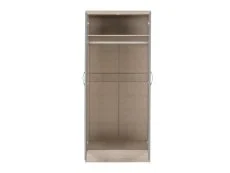 Seconique Seconique Nevada Grey Gloss and Oak 2 Door Double Wardrobe