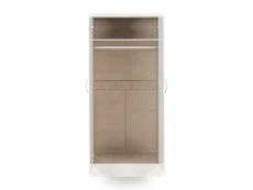 Seconique Nevada White High Gloss 2 Door Double Wardrobe