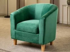 Seconique Seconique Tempo Emerald Green Velvet Tub Chair