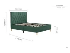 Birlea Furniture & Beds Birlea Loxley 5ft King Size Green Fabric Bed Frame