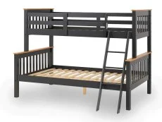 Seconique Seconique Neptune 3ft plus 4ft Grey and Oak Wooden Triple Bunk Bed Frame