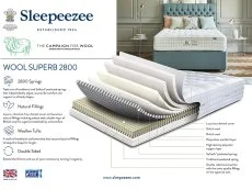 Sleepeezee Sleepeezee Wool Superb Natural Pocket 2800 3ft Single Mattress