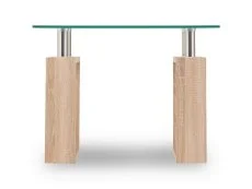 Seconique Seconique Milan Glass and Oak Lamp Table