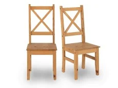 Seconique Seconique Salvador Set of 2 Waxed Pine Dining Chairs