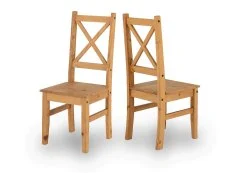 Seconique Seconique Salvador Set of 2 Waxed Pine Dining Chairs