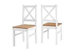 Seconique Seconique Salvador White and Tile Dining Table and 2 Chair Set