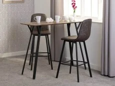 Seconique Seconique Quebec Oak Effect Bar Table and 2 Chair Set