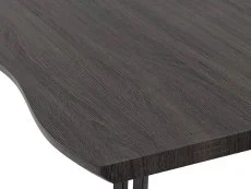 Seconique Seconique Quebec Wave 140cm Black Wood Grain Dining Table