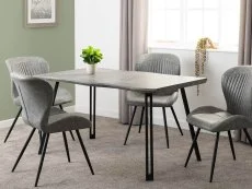 Seconique Seconique Quebec Wave 140cm Concrete Effect Dining Table