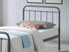 Time Living Time Living Miami 3ft Single Grey Metal Bed Frame