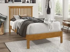 Time Living Time Living Ascot 3ft Single Oak Wooden Bed Frame