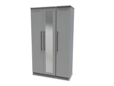 Welcome Welcome Beverley 3 Door Tall Mirrored Triple Wardrobe (Assembled)