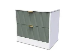 Welcome Welcome Las Vegas 2 Drawer Wide Bedside Table (Assembled)