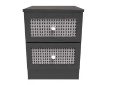 Welcome Welcome Rattan Look 2 Drawer Small Bedside Table (Assembled)