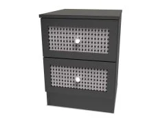 Welcome Welcome Rattan Look 2 Drawer Small Bedside Table (Assembled)