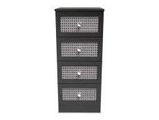 Welcome Welcome Rattan Look 4 Drawer Tall Narrow Chest of Drawers (Assembled)