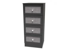 Welcome Welcome Rattan Look 4 Drawer Tall Narrow Chest of Drawers (Assembled)