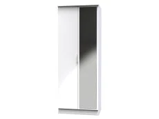 Welcome Welcome Plymouth 2 Door Tall Mirrored Double Wardrobe (Assembled)