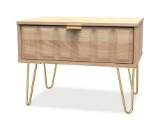 Welcome Welcome Cube 1 Drawer Wide Bedside Table (Assembled)