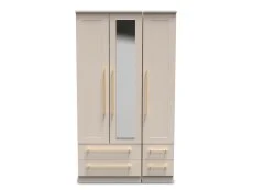 Welcome Welcome Haworth 3 Door 4 Drawer Tall Mirrored Triple Wardrobe (Assembled)