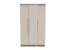 Welcome Welcome Haworth 3 Door Tall Mirrored Triple Wardrobe (Assembled)