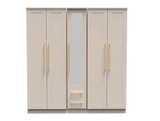 Welcome Welcome Haworth 5 Door 2 Drawer Tall Mirrored Wardrobe (Assembled)