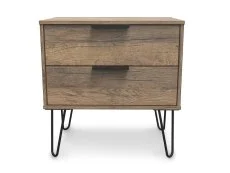 Welcome Welcome Hong Kong 2 Drawer Wide Bedside Table (Assembled)