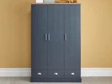 GFW GFW Kendal Slate Blue and Oak 4 Piece Bedroom Furniture Set