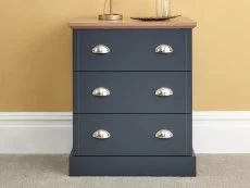 GFW GFW Kendal Slate Blue and Oak 3 Piece Bedroom Furniture Set