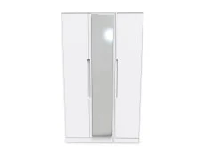 Welcome Welcome Monaco 3 Door Tall Mirrored Triple Wardrobe (Assembled)