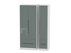 Welcome Welcome Monaco Gloss 3 Door 4 Drawer Tall Triple Wardrobe (Assembled)