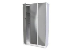 Welcome Welcome Monaco Gloss 3 Door Tall Mirrored Triple Wardrobe (Assembled)