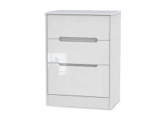 Welcome Welcome Monaco Gloss 3 Drawer Deep Midi Chest of Drawers (Assembled)