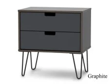 Welcome Welcome Shanghai 2 Drawer Wide Bedside Table (Assembled)