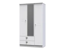 Welcome Welcome Victoria 3 Door 2 Drawer Mirrored Triple Wardrobe (Assembled)