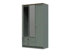 Welcome Welcome Victoria 3 Door 2 Drawer Mirrored Triple Wardrobe (Assembled)