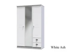 Welcome Welcome Victoria 3 Door 2 Small Drawer Mirrored Triple Wardrobe (Assembled)