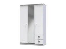 Welcome Welcome Victoria 3 Door 2 Small Drawer Mirrored Triple Wardrobe (Assembled)