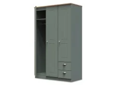 Welcome Welcome Victoria 3 Door 2 Small Drawer Triple Wardrobe (Assembled)