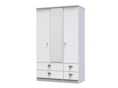 Welcome Welcome Victoria 3 Door 4 Drawer Mirrored Triple Wardrobe (Assembled)