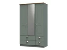 Welcome Welcome Victoria 3 Door 4 Drawer Mirrored Triple Wardrobe (Assembled)