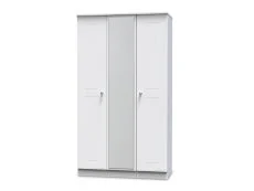 Welcome Welcome Victoria 3 Door Tall Mirrored Triple Wardrobe (Assembled)