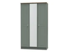 Welcome Welcome Victoria 3 Door Tall Mirrored Triple Wardrobe (Assembled)