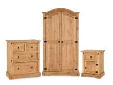 Seconique Seconique Corona Pine 3 Piece Bedroom Furniture Pack