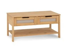 Seconique Seconique Corona Rattan and Pine 2 Drawer Coffee Table