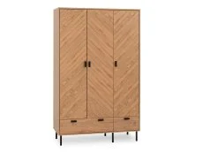 Seconique Seconique Leon Oak 3 Door 2 Drawer Triple Wardrobe