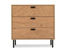 Seconique Seconique Leon Oak 3 Drawer Chest of Drawers